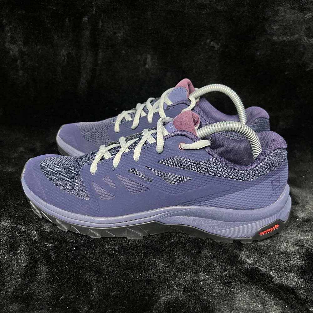 Salomon Outline 404861 Sneakers Womens 8 Purple Mesh Lace Up Trail Hiking Shoes